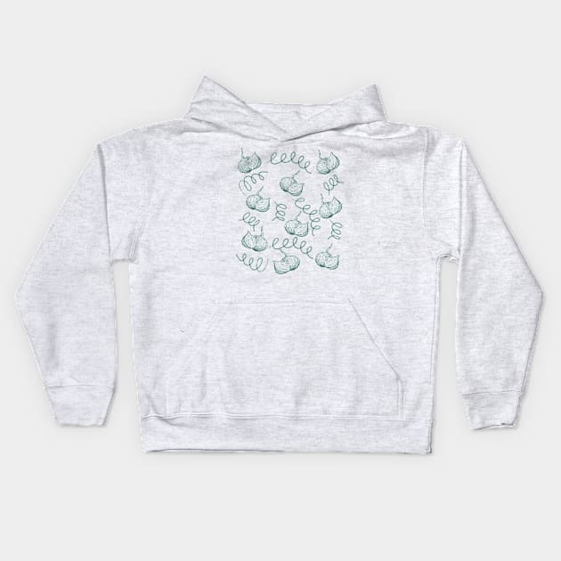 green onions Kids Hoodie by Pacesyte